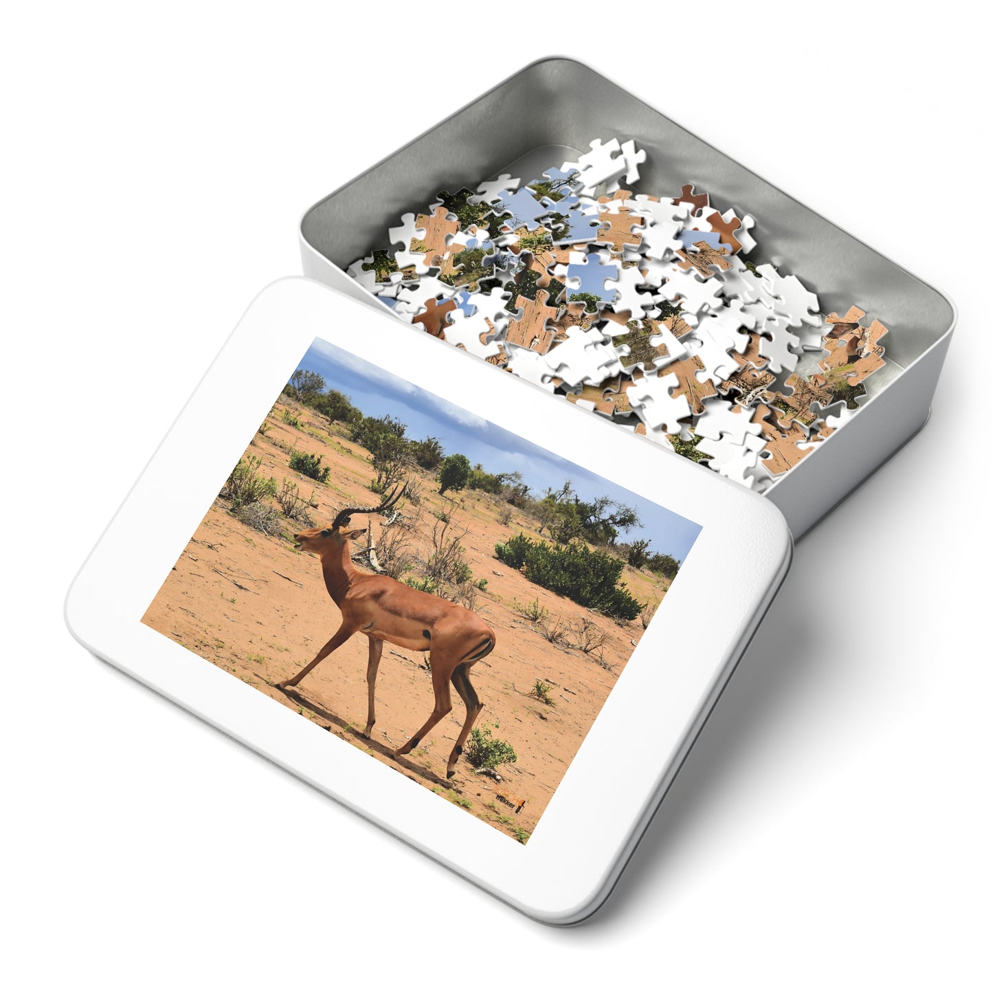 Jigsaw Puzzle & Tin: Original Photo, Tsavo East, Kenya (2023), Vibrant Glossy Puzzle, Nature Lover's Gift, 30 to 1,000 Pcs