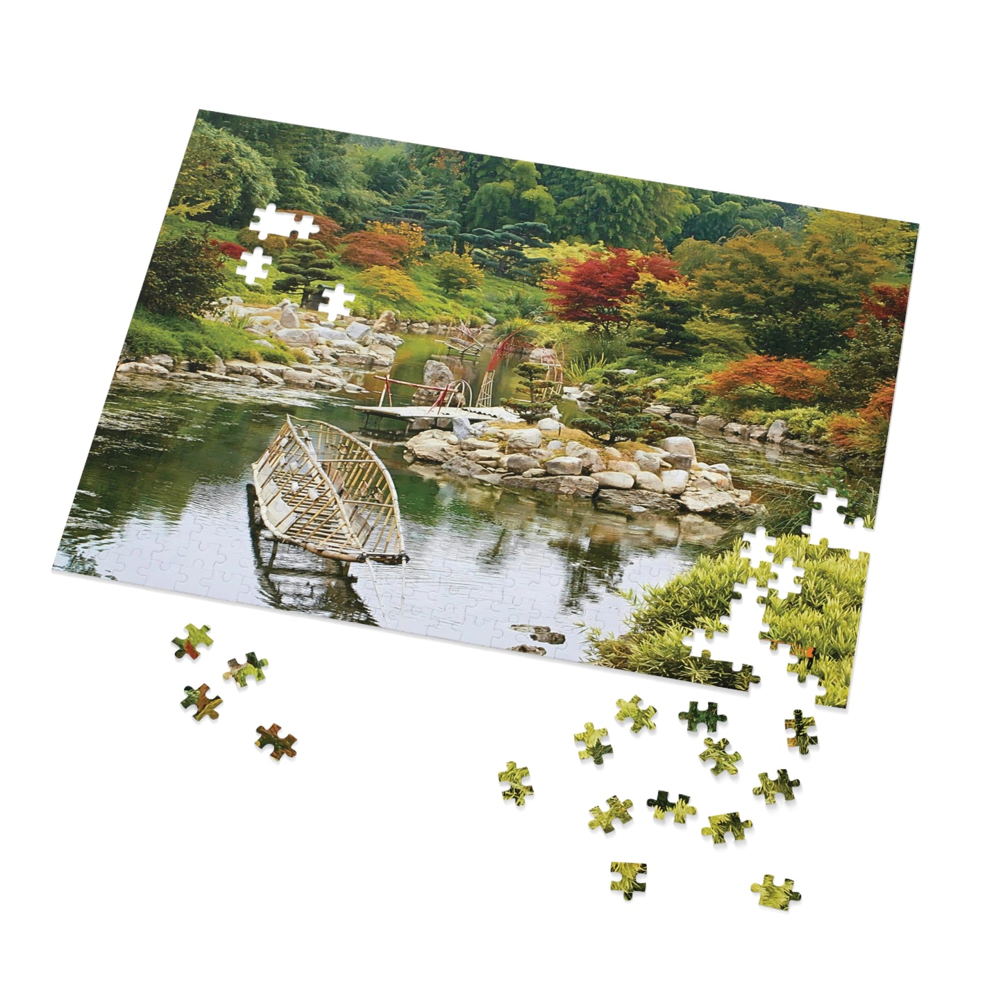 Jigsaw Puzzle: Original Photo of La Bambouseraie, Cévennes, France (2012), Vibrant Glossy Puzzle, Nature Lover's Gift, 30 to 500 Pieces