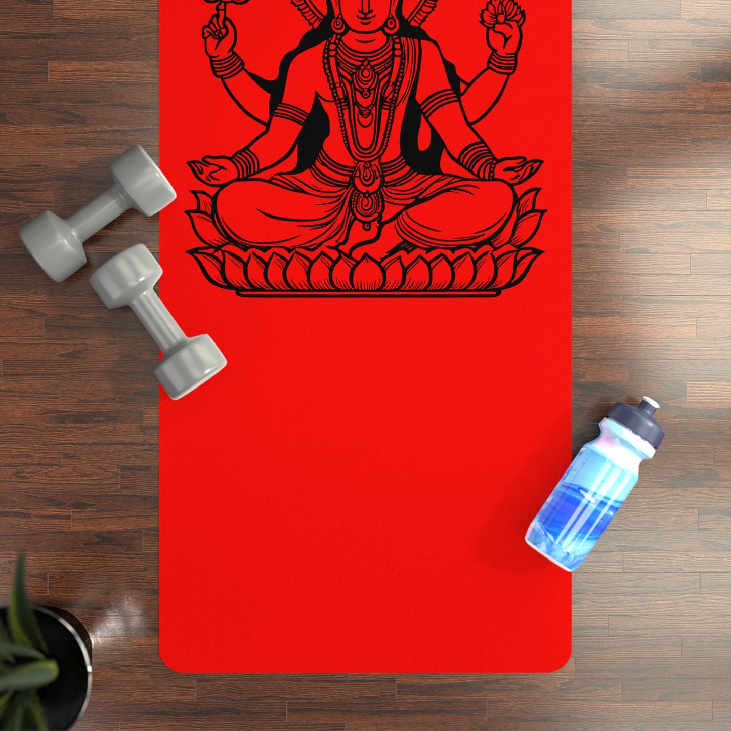 Vishnu Rubber Yoga Mat: Non-Slip Suede Top & Natural Rubber Bottom, Design, 24×70" Cushioning for Yoga, Pilates, Meditation