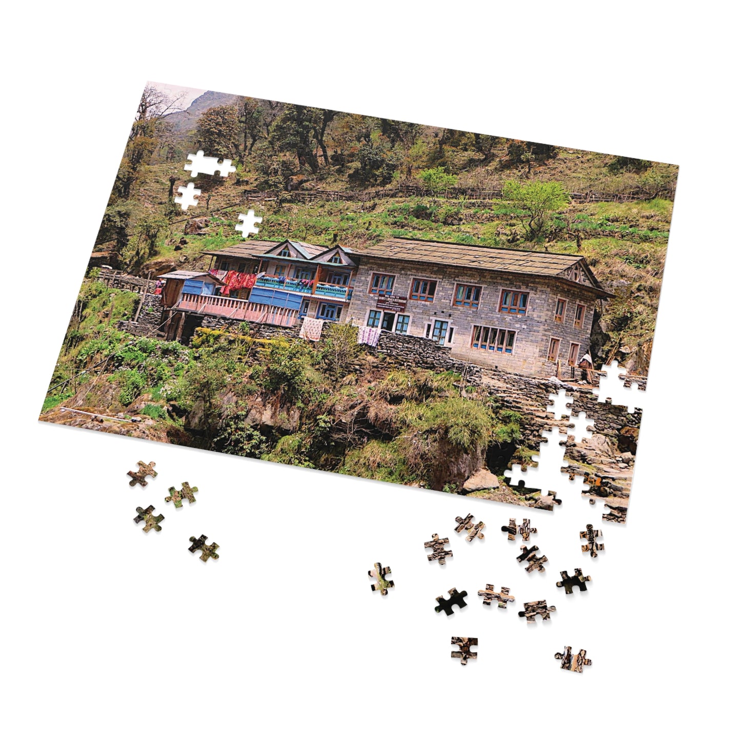 Jigsaw Puzzle & Tin: Original Photo, Solu Khumbu, Nepal (2015), Vibrant Glossy Puzzle, Nature Lover's Gift, 30 to 500 Pcs