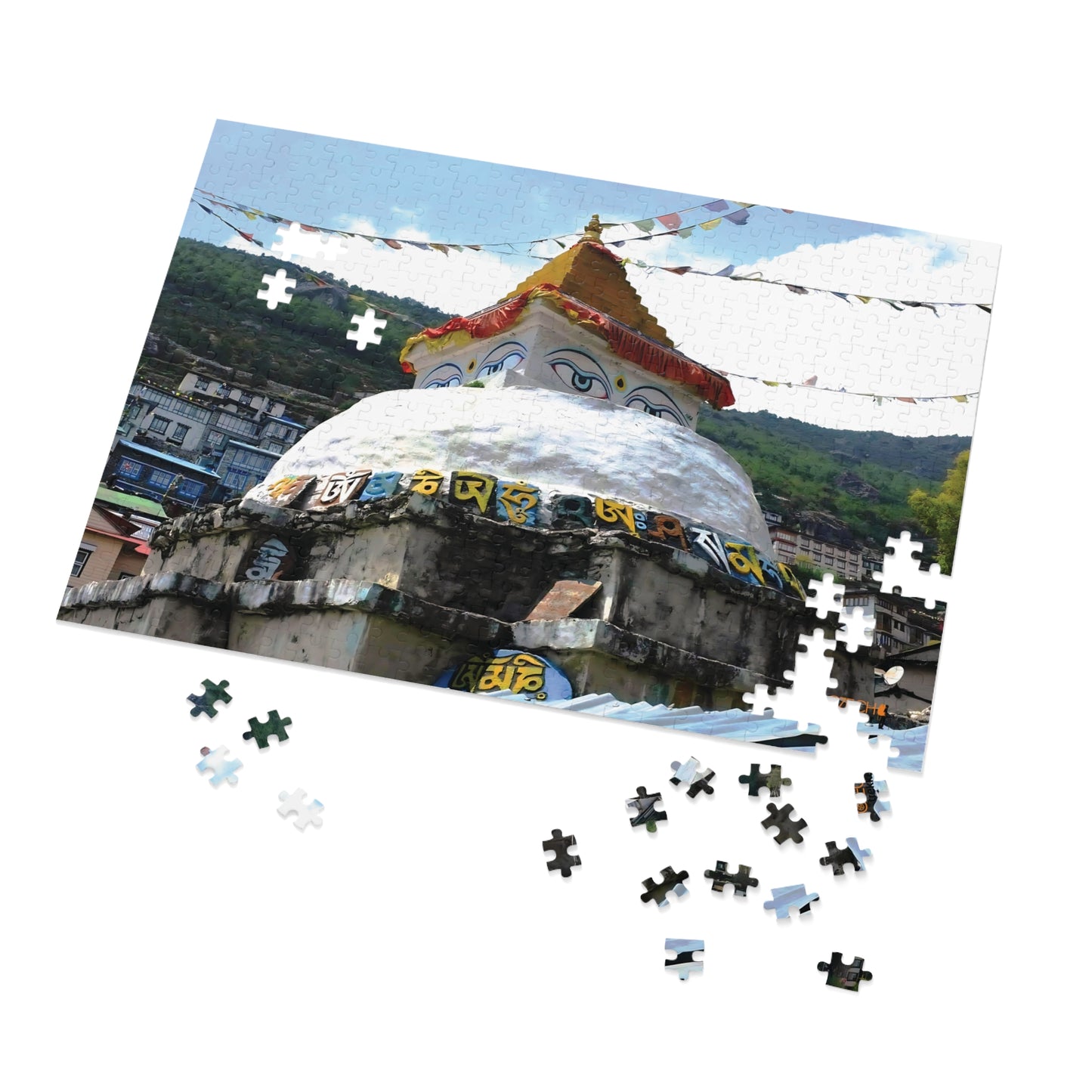 Jigsaw Puzzle & Tin: Original Photo, Solu Khumbu, Nepal (2015), Vibrant Glossy Puzzle, Nature Lover's Gift, 30 to 500 Pcs