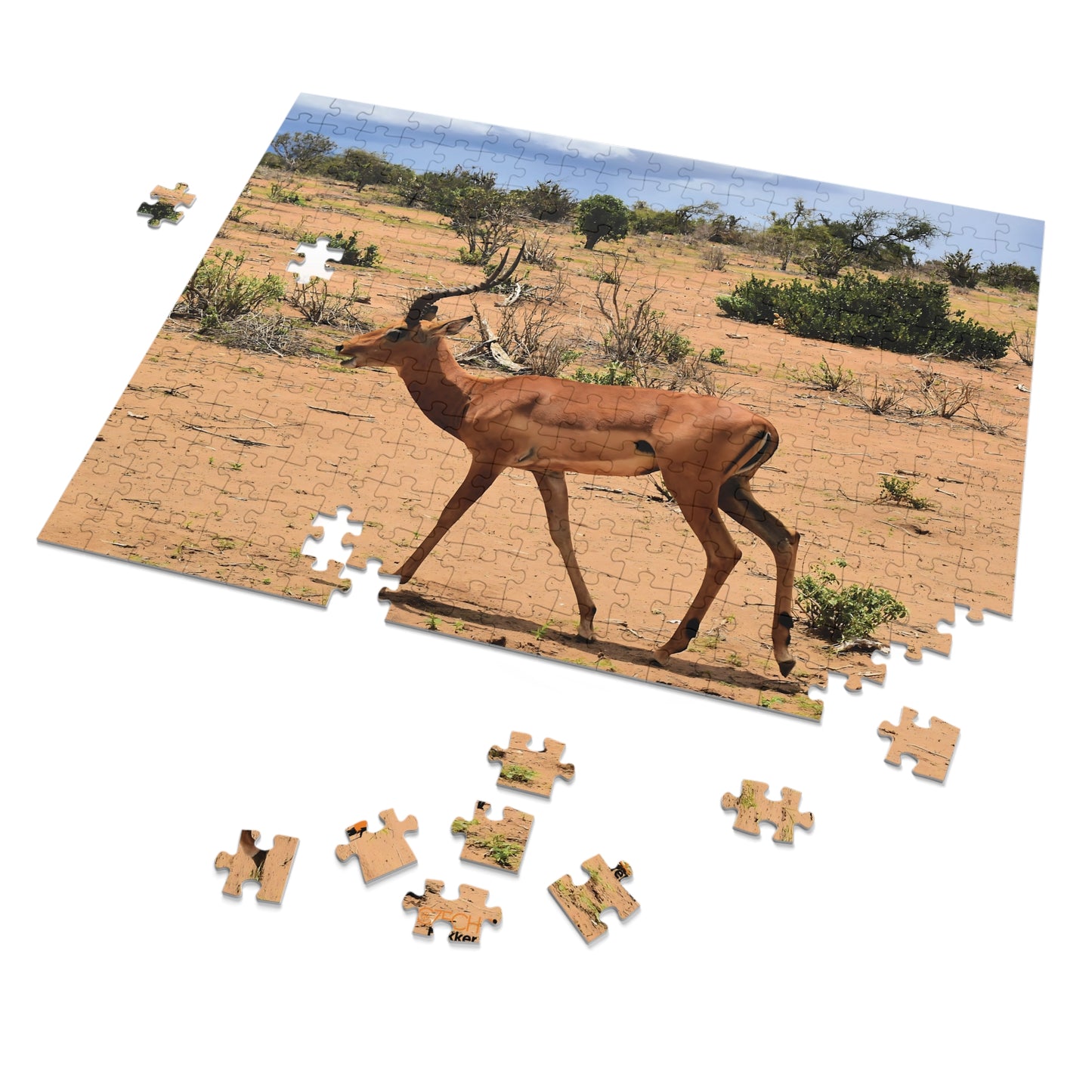 Jigsaw Puzzle & Tin: Original Photo, Tsavo East, Kenya (2023), Vibrant Glossy Puzzle, Nature Lover's Gift, 30 to 1,000 Pcs