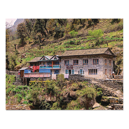 Jigsaw Puzzle & Tin: Original Photo, Solu Khumbu, Nepal (2015), Vibrant Glossy Puzzle, Nature Lover's Gift, 30 to 500 Pcs