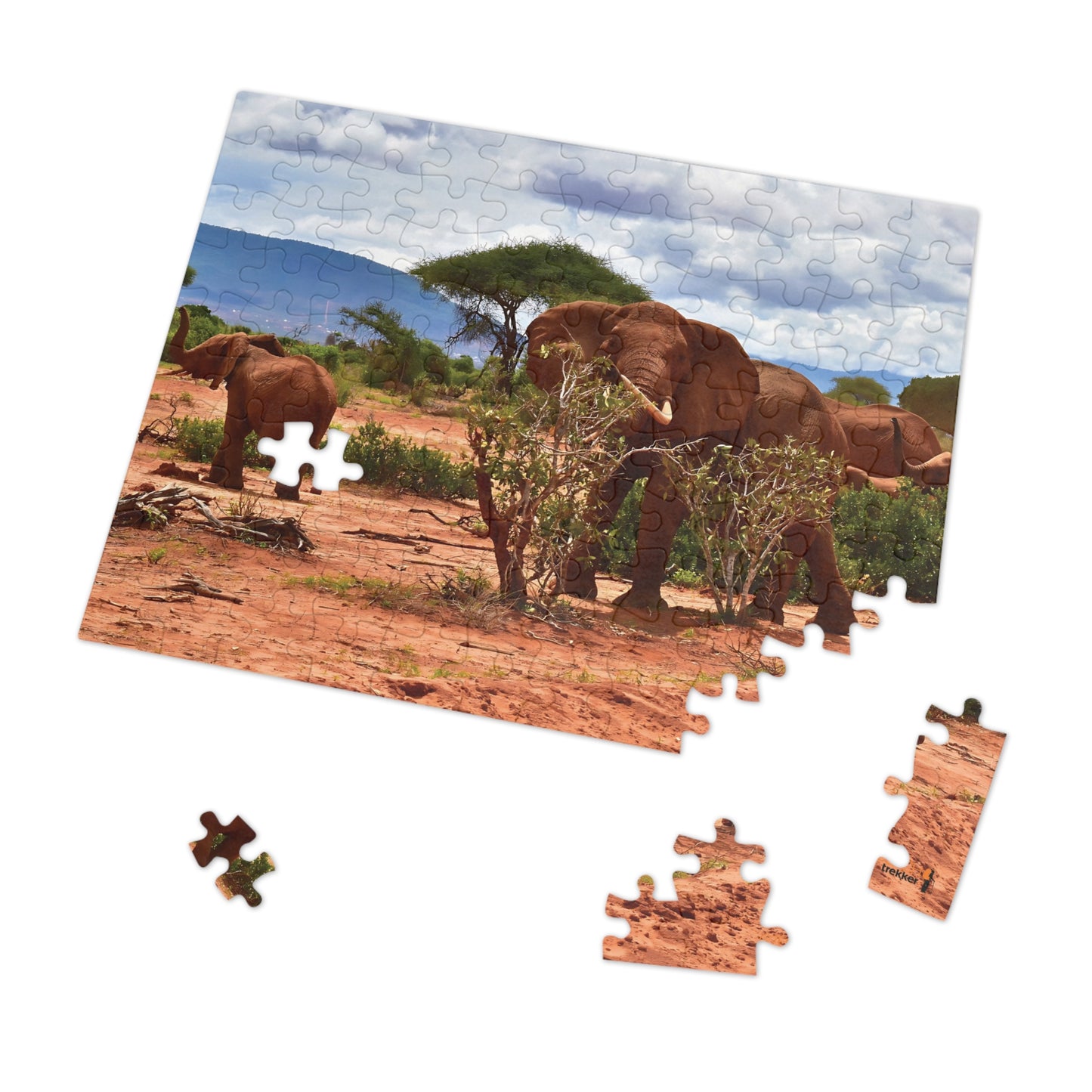 Jigsaw Puzzle & Tin: Original Photo, Tsavo East, Kenya (2023), Vibrant Glossy Puzzle, Nature Lover's Gift, 30 to 1,000 Pcs