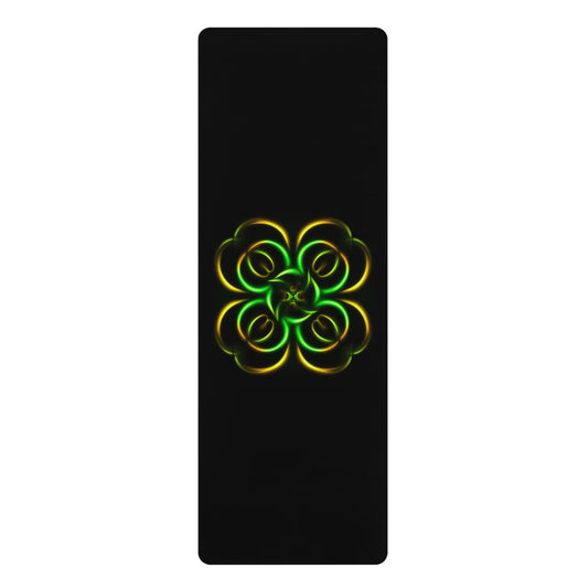 Mandala Rubber Yoga Mat: Non-Slip Suede Top & Natural Rubber Bottom, Colorful Lotus Design, 24×70" Cushioning for Yoga, Pilates, Meditation