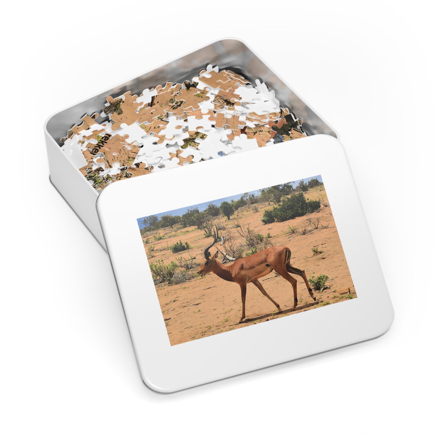 Jigsaw Puzzle & Tin: Original Photo, Tsavo East, Kenya (2023), Vibrant Glossy Puzzle, Nature Lover's Gift, 30 to 1,000 Pcs