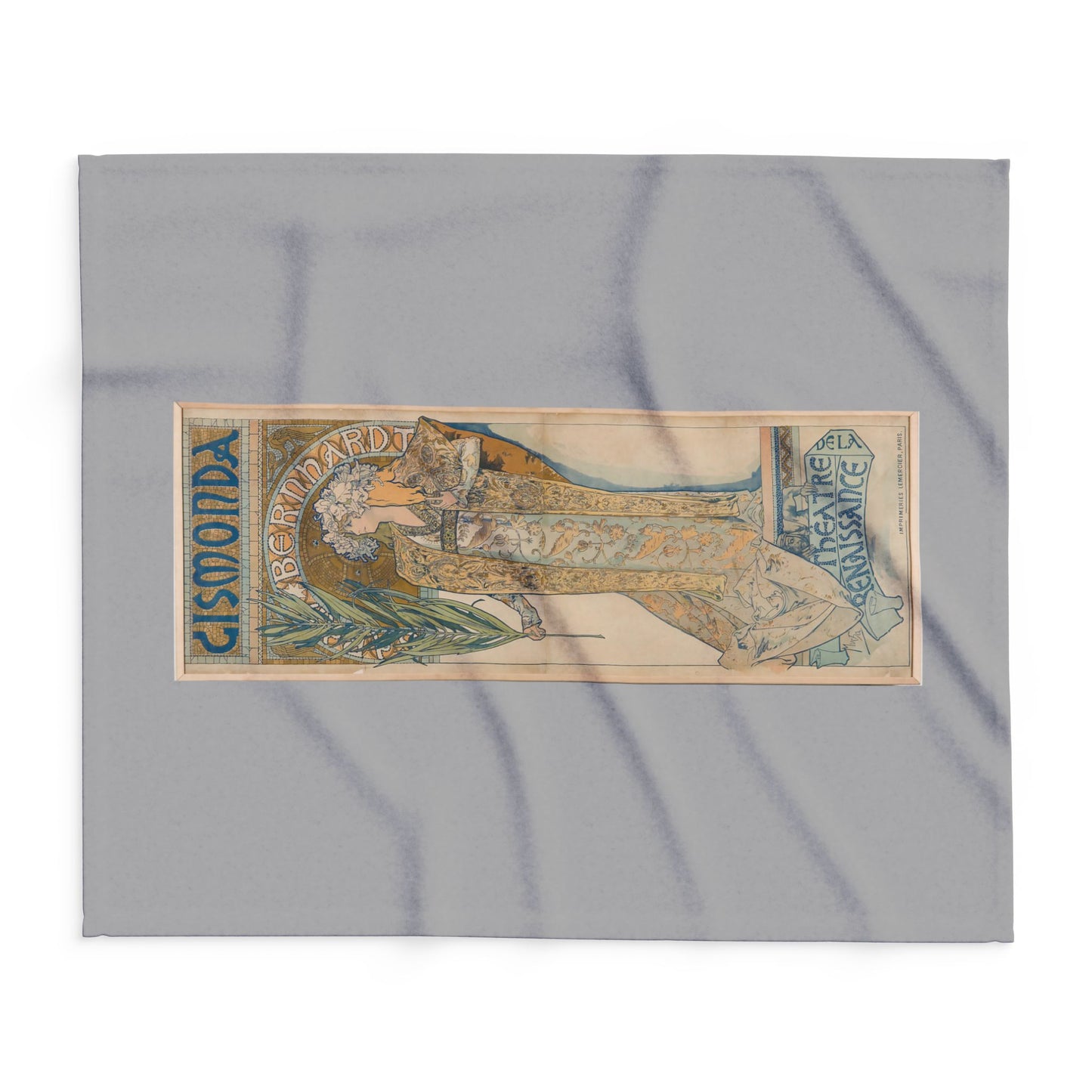 Arctic Fleece Blanket: 1894 Gismonda, Sarah Bernhardt, by Alphonse Mucha, Art Nouveau, Cozy Winter Throw, Perfect Gift for Art Lovers