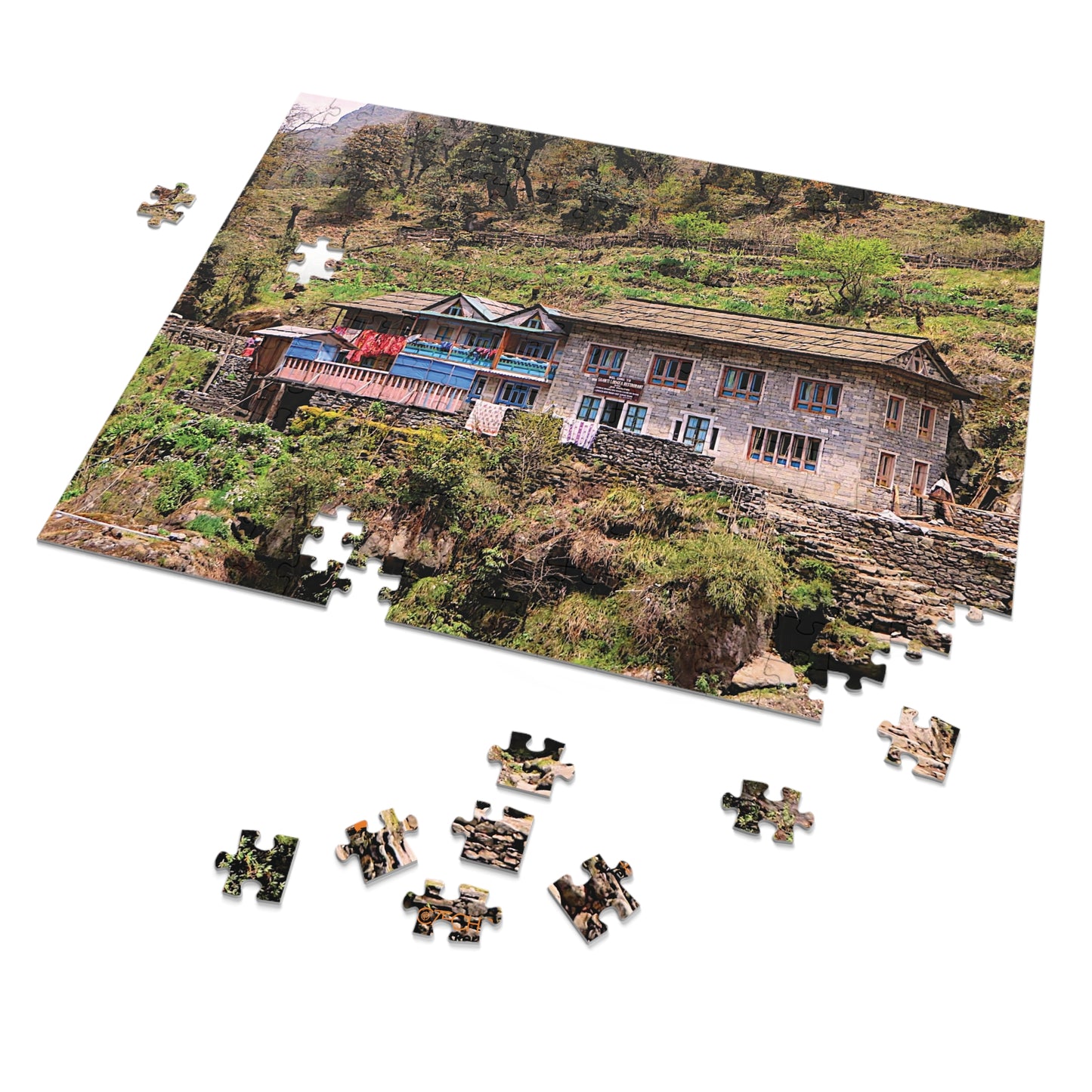 Jigsaw Puzzle & Tin: Original Photo, Solu Khumbu, Nepal (2015), Vibrant Glossy Puzzle, Nature Lover's Gift, 30 to 500 Pcs