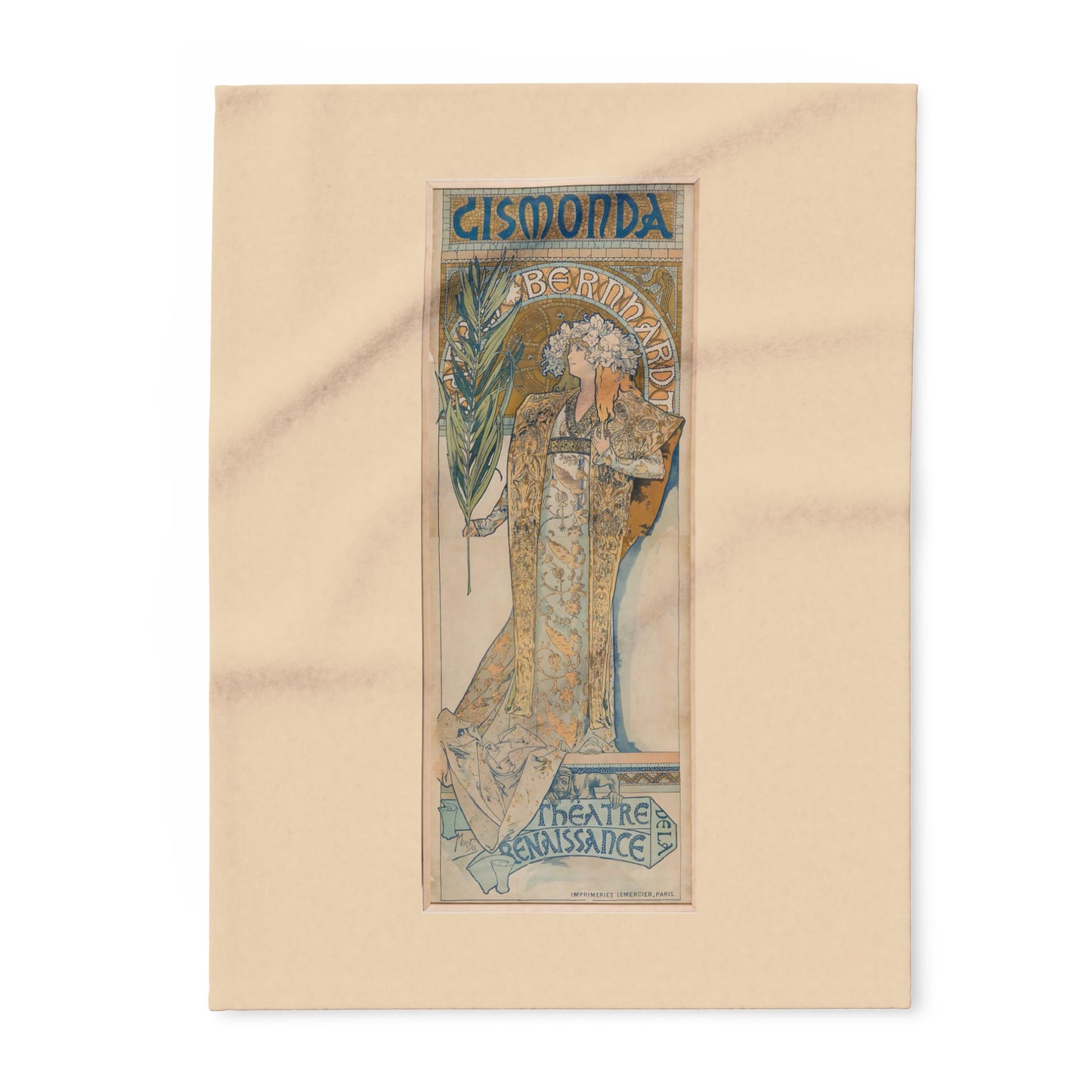 Arctic Fleece Blanket: 1894 Gismonda, Sarah Bernhardt, by Alphonse Mucha, Art Nouveau, Cozy Winter Throw, Perfect Gift for Art Lovers