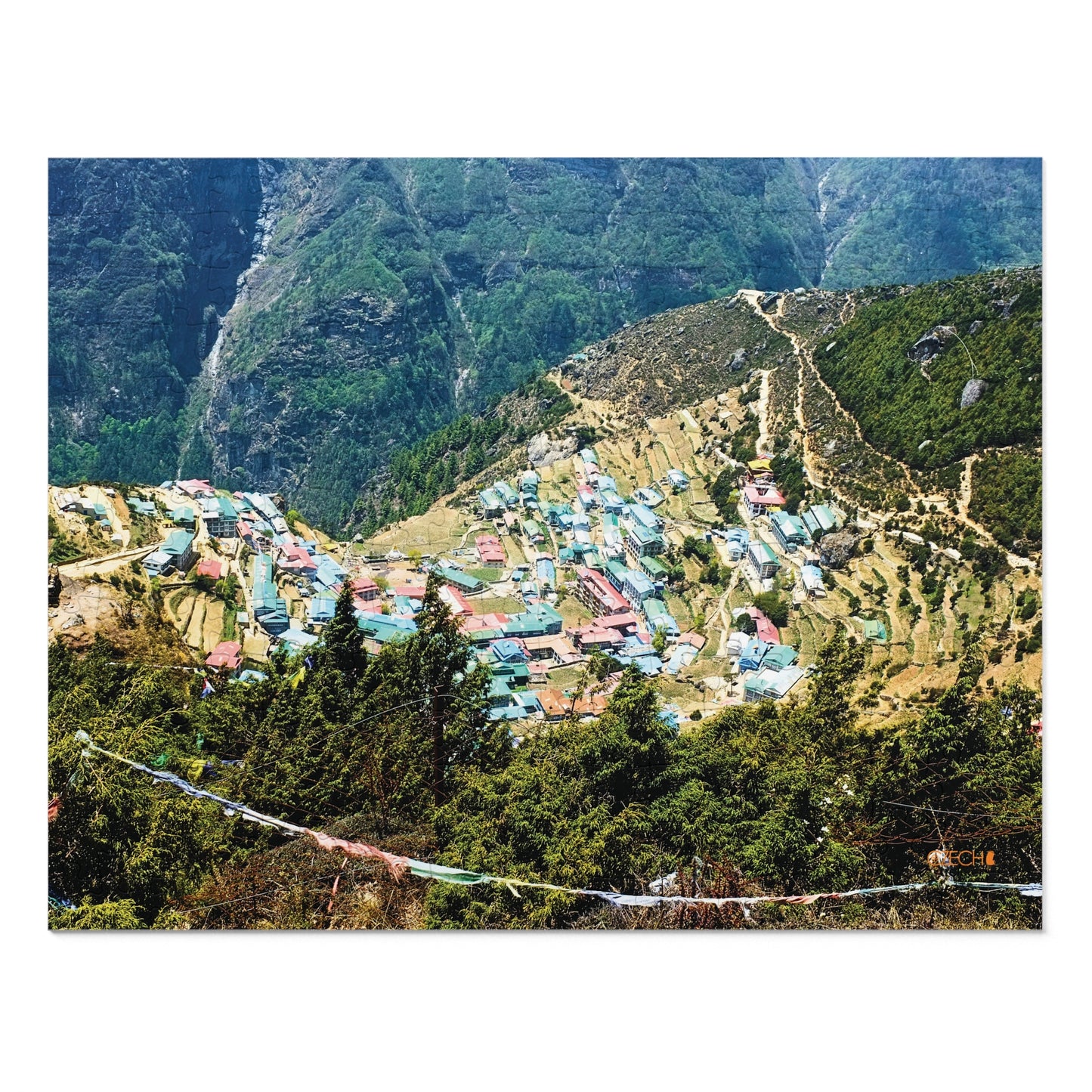 Jigsaw Puzzle & Tin: Original Photo, Namche Bazaar, Solu Khumbu, Nepal (2014), Vibrant Glossy Puzzle, Nature Lover's Gift, 30 to 500 Pcs