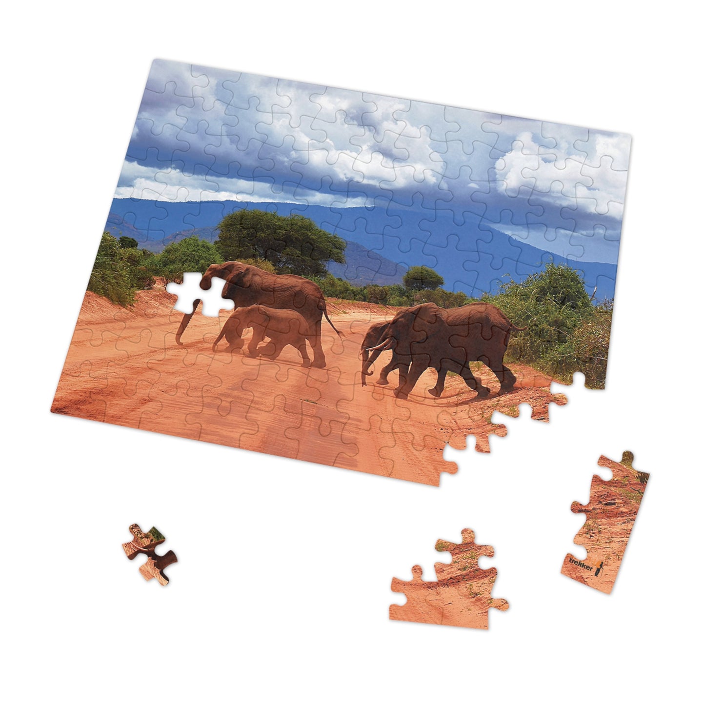 Jigsaw Puzzle & Tin: Original Photo, Tsavo East, Kenya (2023), Vibrant Glossy Puzzle, Nature Lover's Gift, 30 to 1,000 Pcs