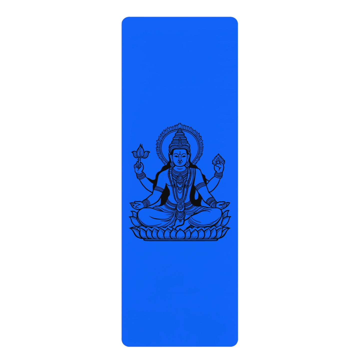 Vishnu Rubber Yoga Mat: Non-Slip Suede Top & Natural Rubber Bottom, Design, 24×70" Cushioning for Yoga, Pilates, Meditation