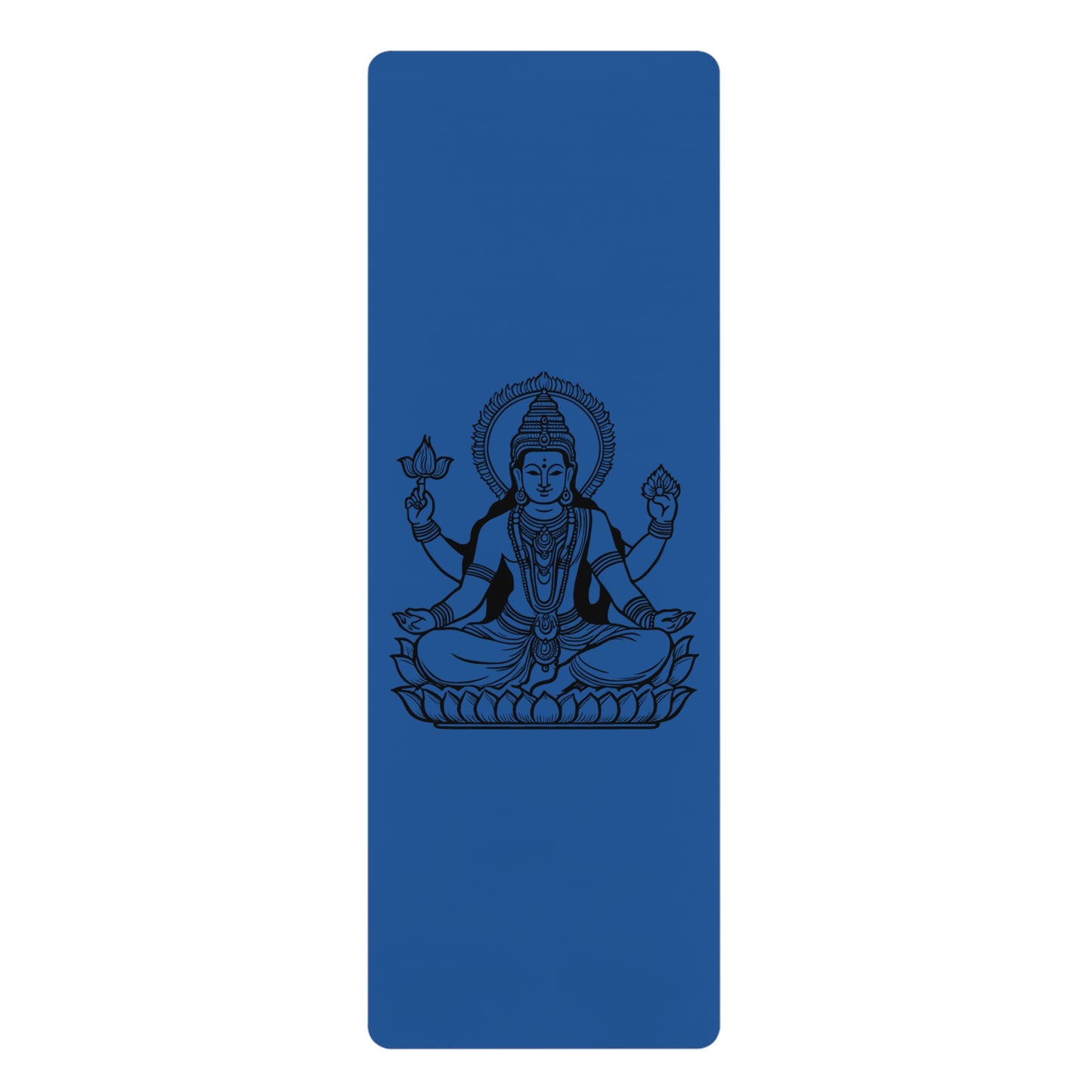 Vishnu Rubber Yoga Mat: Non-Slip Suede Top & Natural Rubber Bottom, Design, 24×70" Cushioning for Yoga, Pilates, Meditation