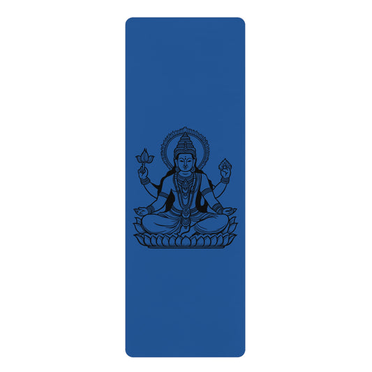 Vishnu Rubber Yoga Mat: Non-Slip Suede Top & Natural Rubber Bottom, Design, 24×70" Cushioning for Yoga, Pilates, Meditation