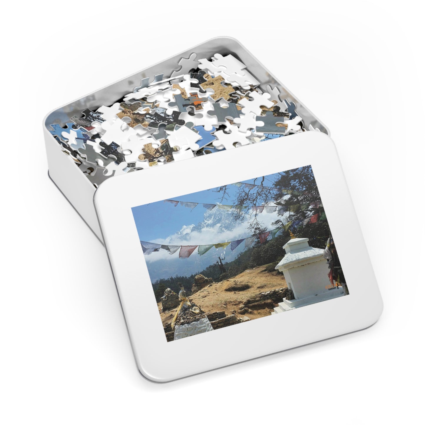 Jigsaw Puzzle & Tin: Original Photo, Solu Khumbu, Nepal (2015), Vibrant Glossy Puzzle, Nature Lover's Gift, 30 to 500 Pcs