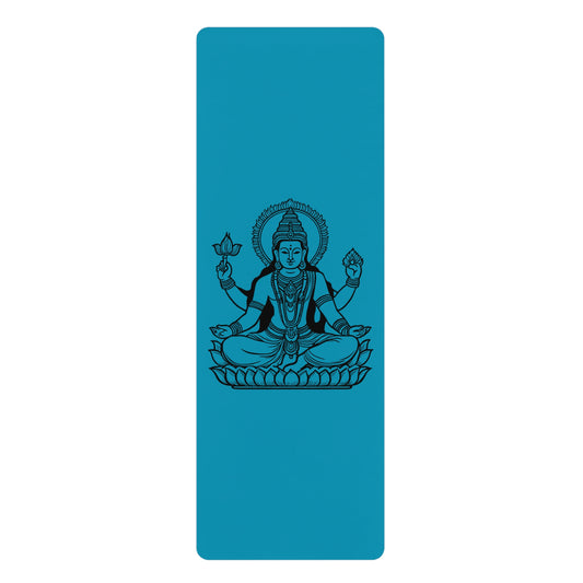 Vishnu Rubber Yoga Mat: Non-Slip Suede Top & Natural Rubber Bottom, Design, 24×70" Cushioning for Yoga, Pilates, Meditation