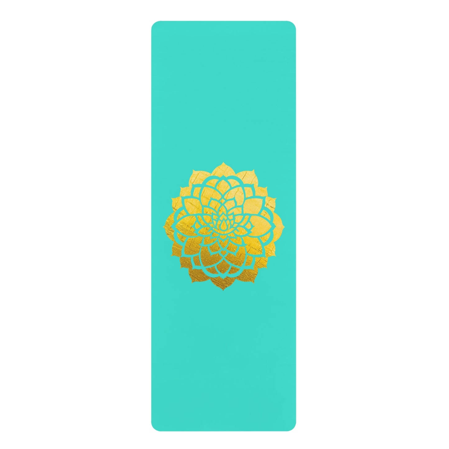 Mandala Rubber Yoga Mat: Non-Slip Suede Top & Natural Rubber Bottom, Colorful Lotus Design, 24×70" Cushioning for Yoga, Pilates, Meditation