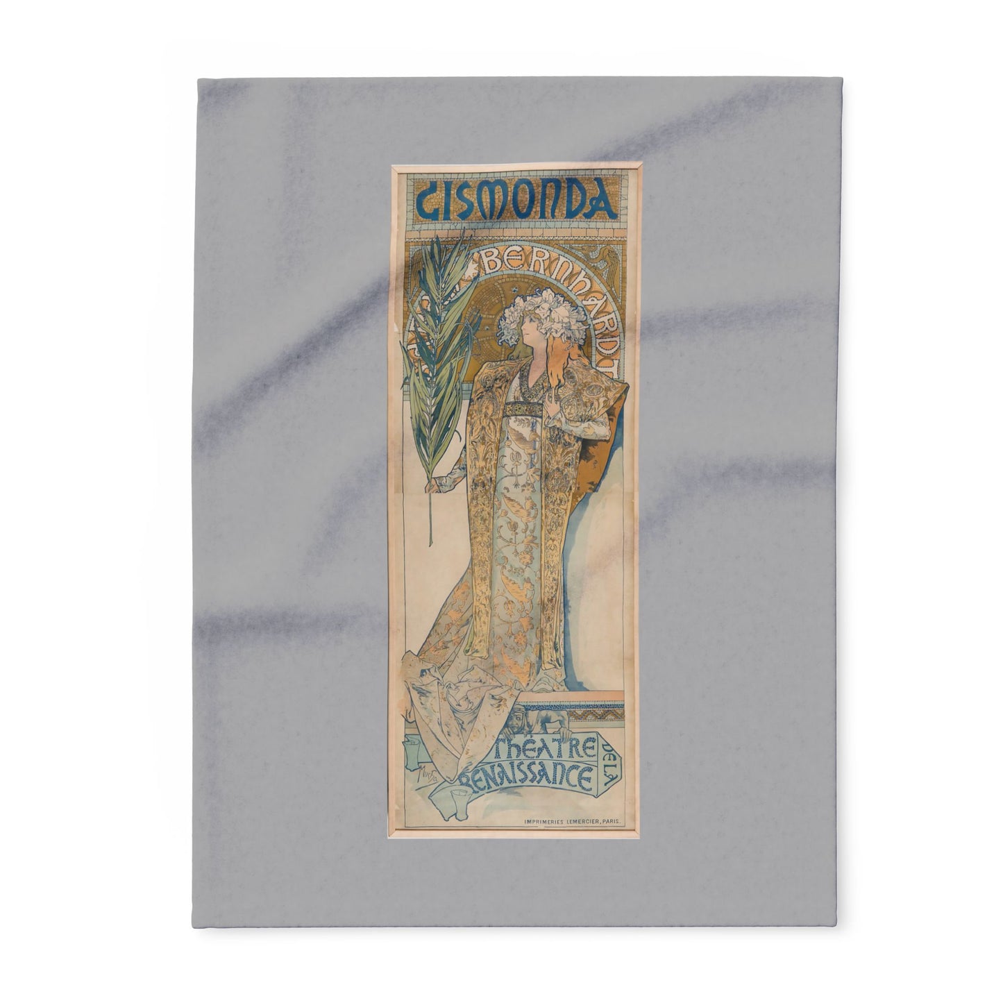 Arctic Fleece Blanket: 1894 Gismonda, Sarah Bernhardt, by Alphonse Mucha, Art Nouveau, Cozy Winter Throw, Perfect Gift for Art Lovers