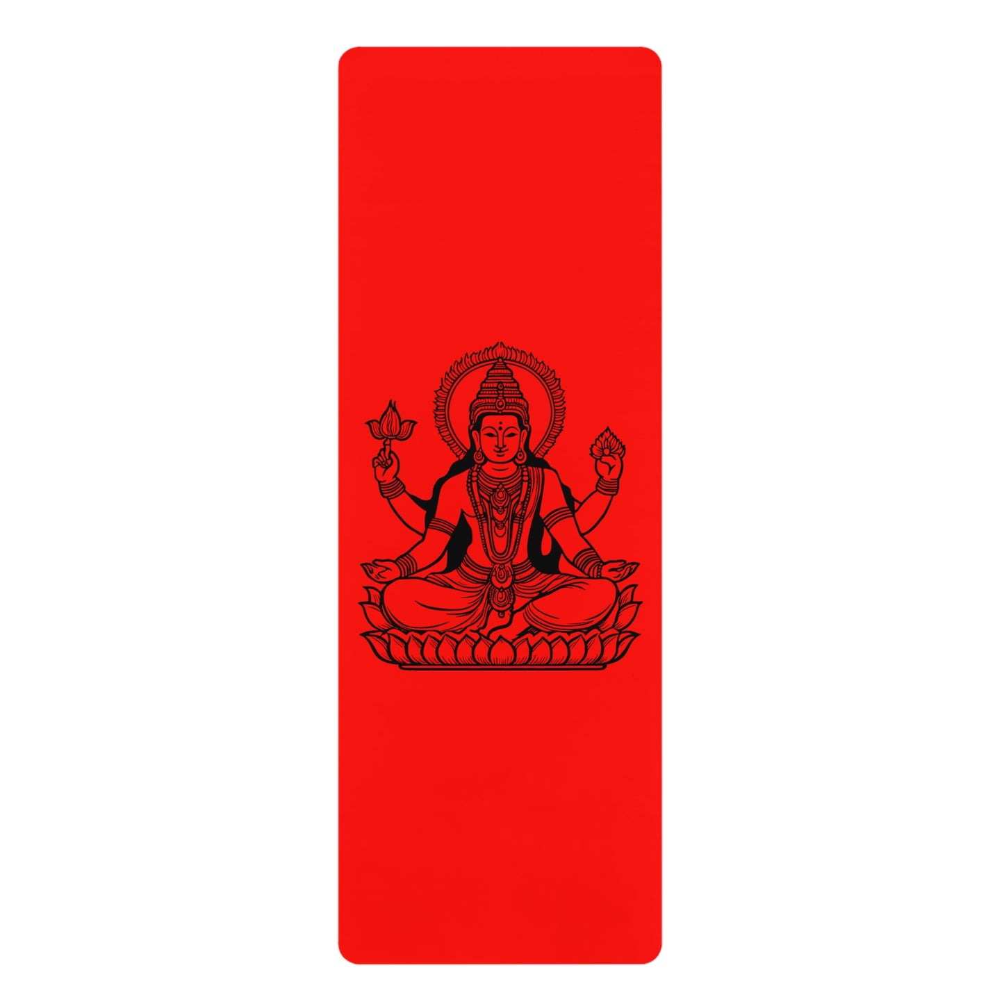 Vishnu Rubber Yoga Mat: Non-Slip Suede Top & Natural Rubber Bottom, Design, 24×70" Cushioning for Yoga, Pilates, Meditation