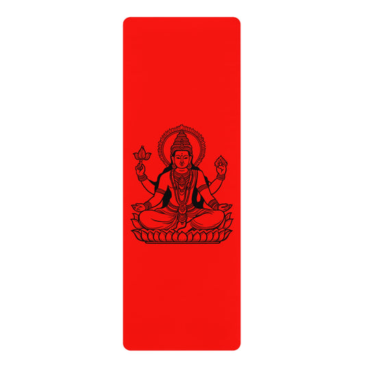 Vishnu Rubber Yoga Mat: Non-Slip Suede Top & Natural Rubber Bottom, Design, 24×70" Cushioning for Yoga, Pilates, Meditation