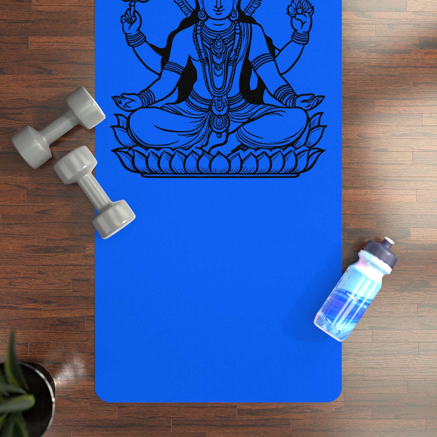 Vishnu Rubber Yoga Mat: Non-Slip Suede Top & Natural Rubber Bottom, Design, 24×70" Cushioning for Yoga, Pilates, Meditation