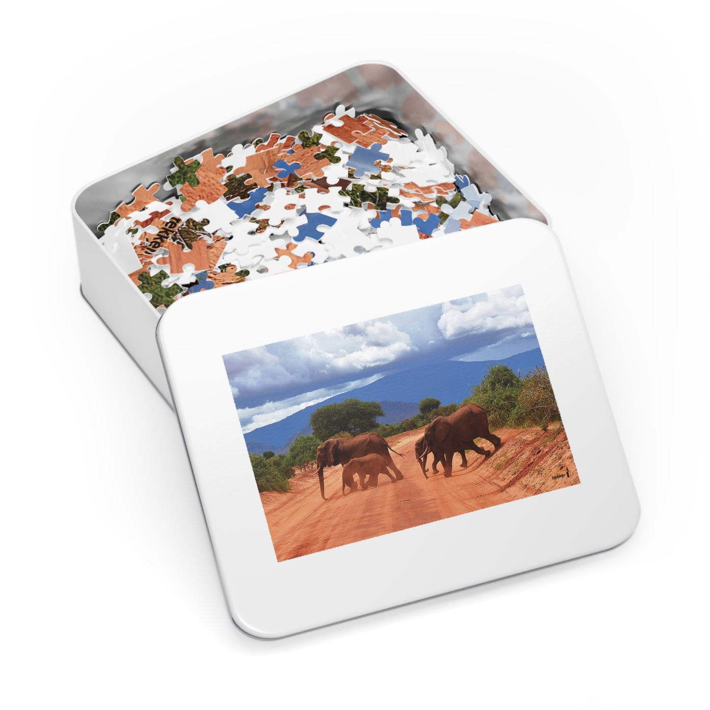 Jigsaw Puzzle & Tin: Original Photo, Tsavo East, Kenya (2023), Vibrant Glossy Puzzle, Nature Lover's Gift, 30 to 1,000 Pcs