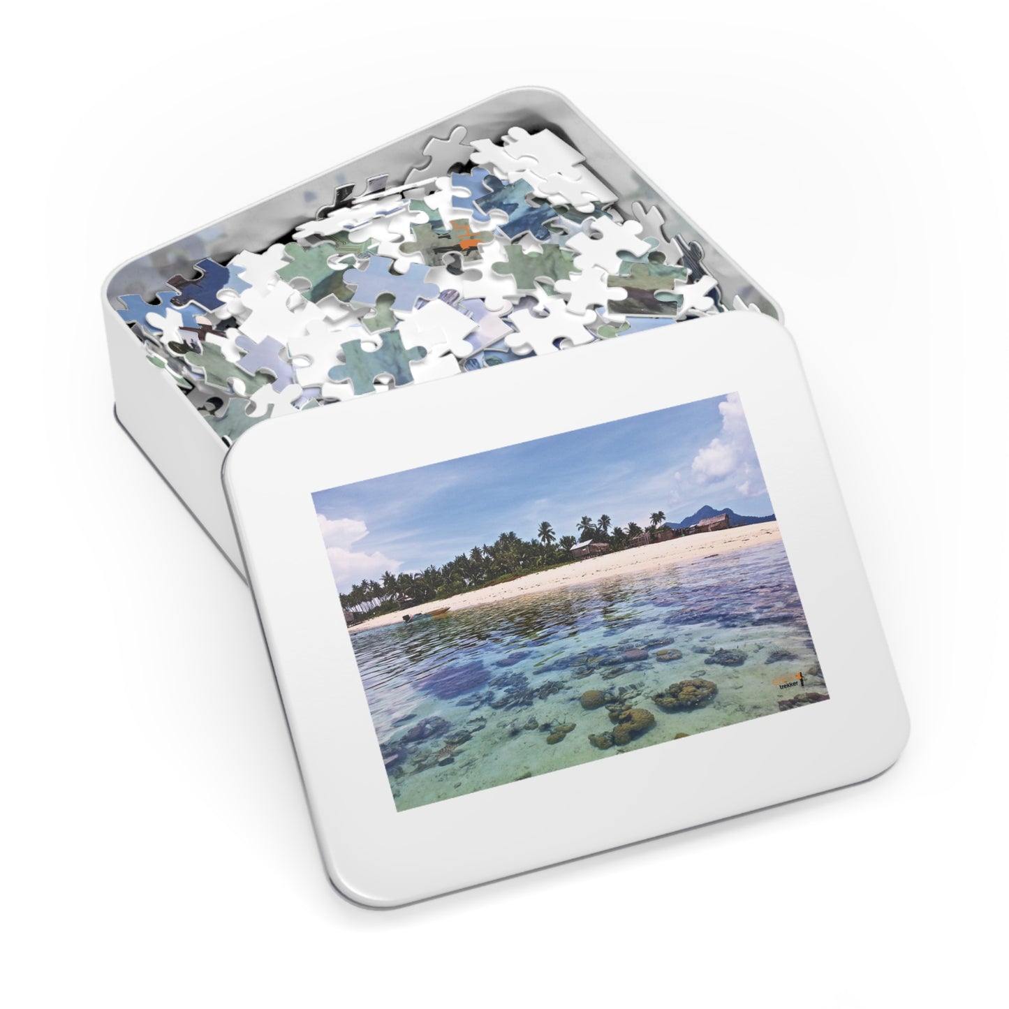 Jigsaw Puzzle & Tin: Original Photo, Pulau Maiga, Sabah, Malaysia (2013), Vibrant Glossy Puzzle, Nature Lover's Gift, 30 to 500 Pcs