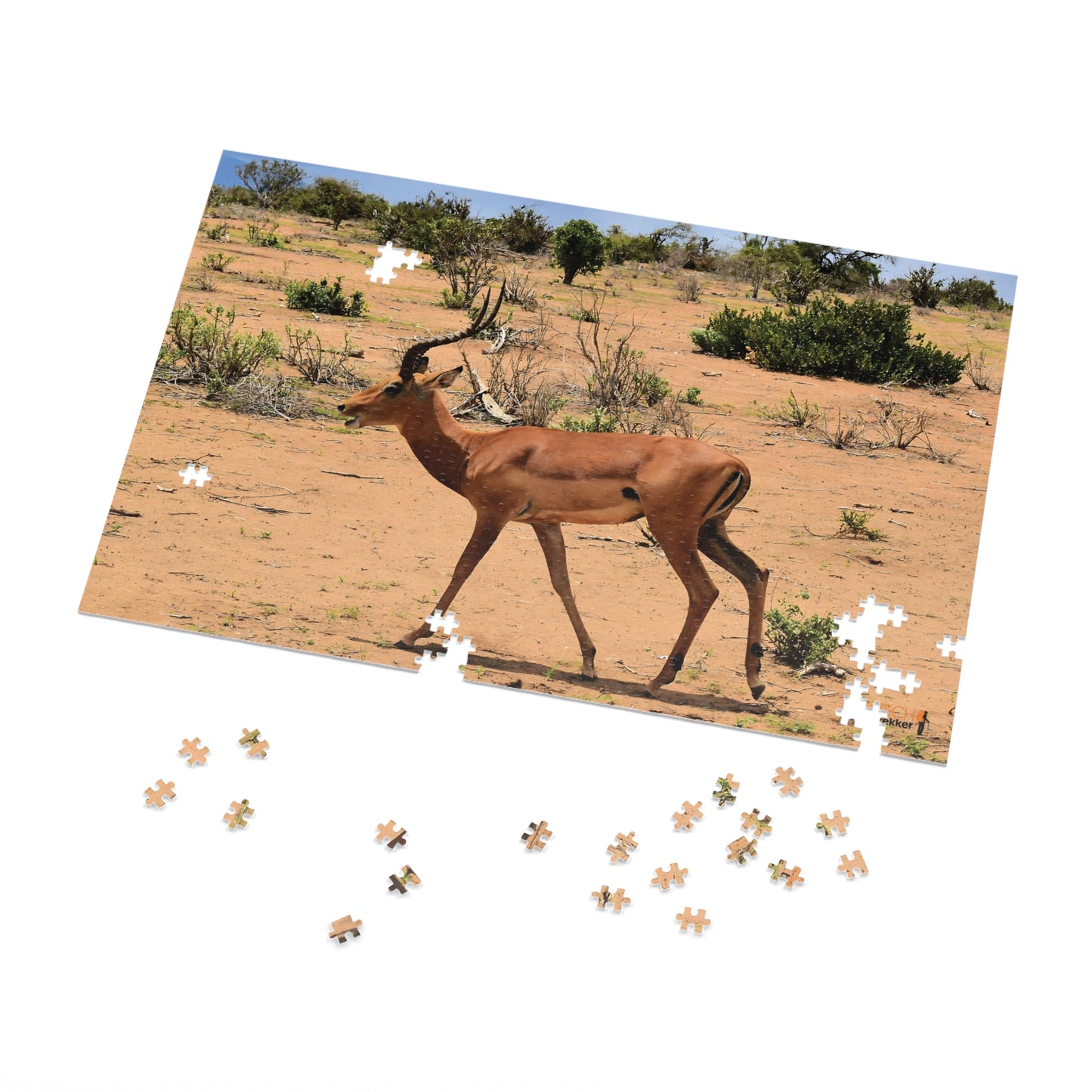 Jigsaw Puzzle & Tin: Original Photo, Tsavo East, Kenya (2023), Vibrant Glossy Puzzle, Nature Lover's Gift, 30 to 1,000 Pcs