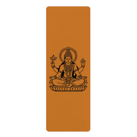 Vishnu Rubber Yoga Mat: Non-Slip Suede Top & Natural Rubber Bottom, Design, 24×70" Cushioning for Yoga, Pilates, Meditation