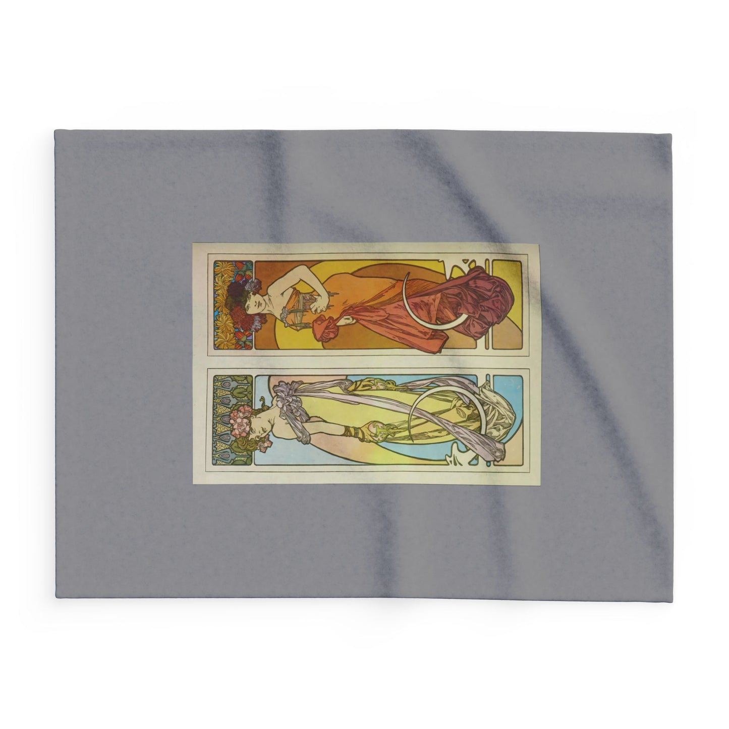 Arctic Fleece Blanket: 1902 Documents Decoratifs,  Plate 45, by Alphonse Mucha, Art Nouveau, Cozy Winter Throw, Perfect Gift for Art Lovers