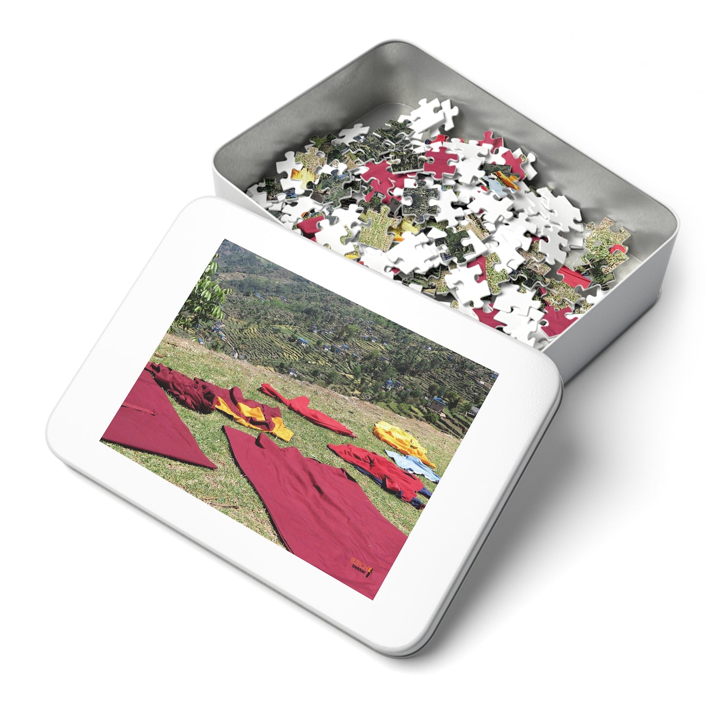 Jigsaw Puzzle & Tin: Original Photo, Solu Khumbu, Nepal (2015), Vibrant Glossy Puzzle, Nature Lover's Gift, 30 to 500 Pcs