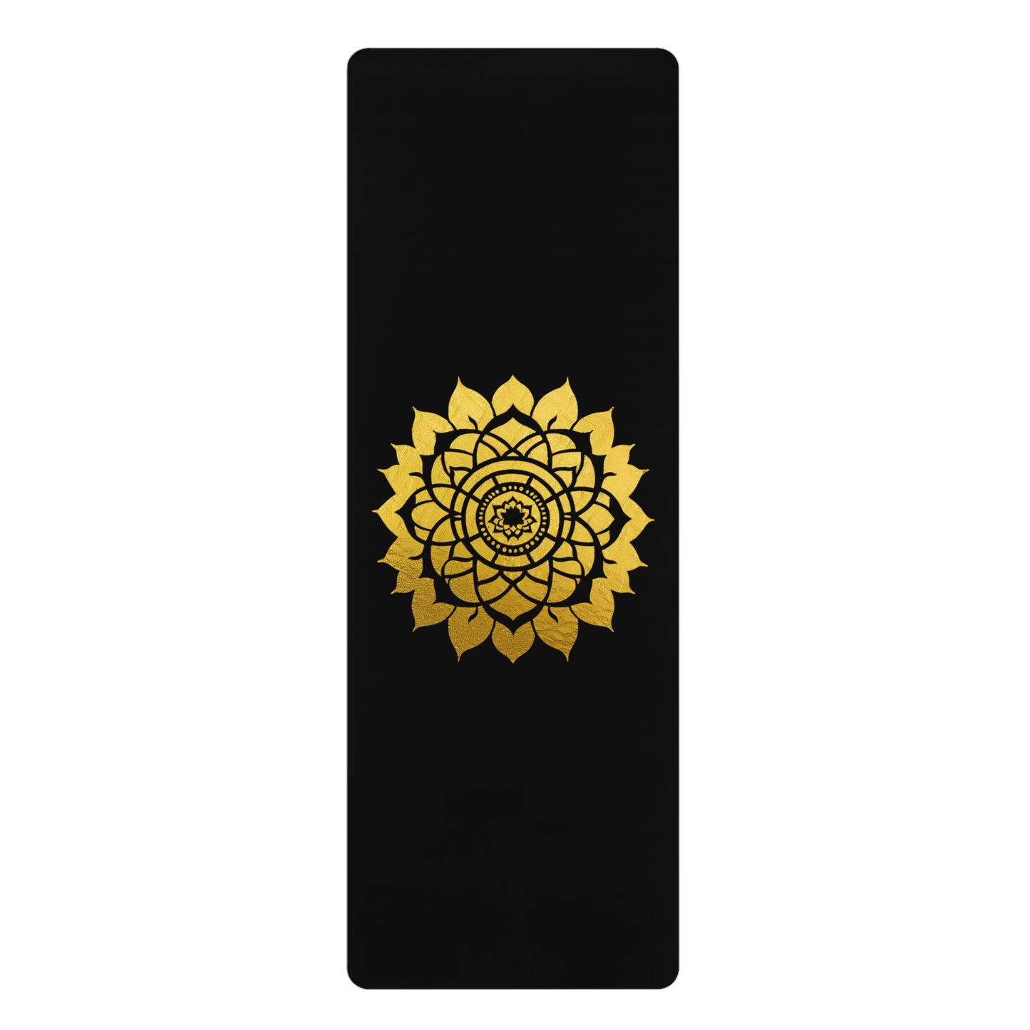 Mandala Rubber Yoga Mat: Non-Slip Suede Top & Natural Rubber Bottom, Colorful Lotus Design, 24×70" Cushioning for Yoga, Pilates, Meditation