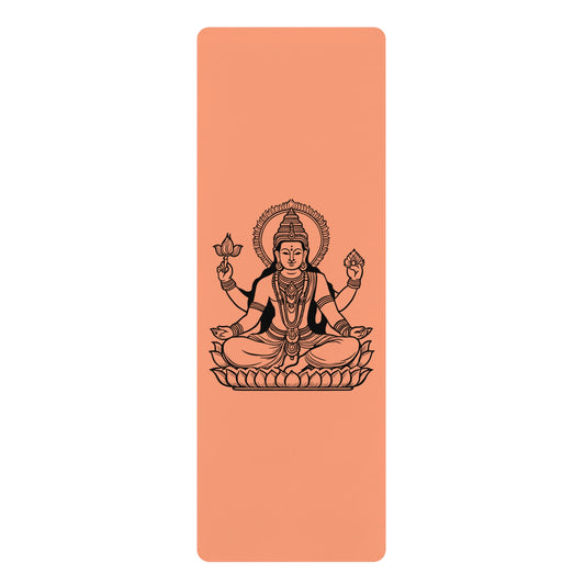 Vishnu Rubber Yoga Mat: Non-Slip Suede Top & Natural Rubber Bottom, Design, 24×70" Cushioning for Yoga, Pilates, Meditation