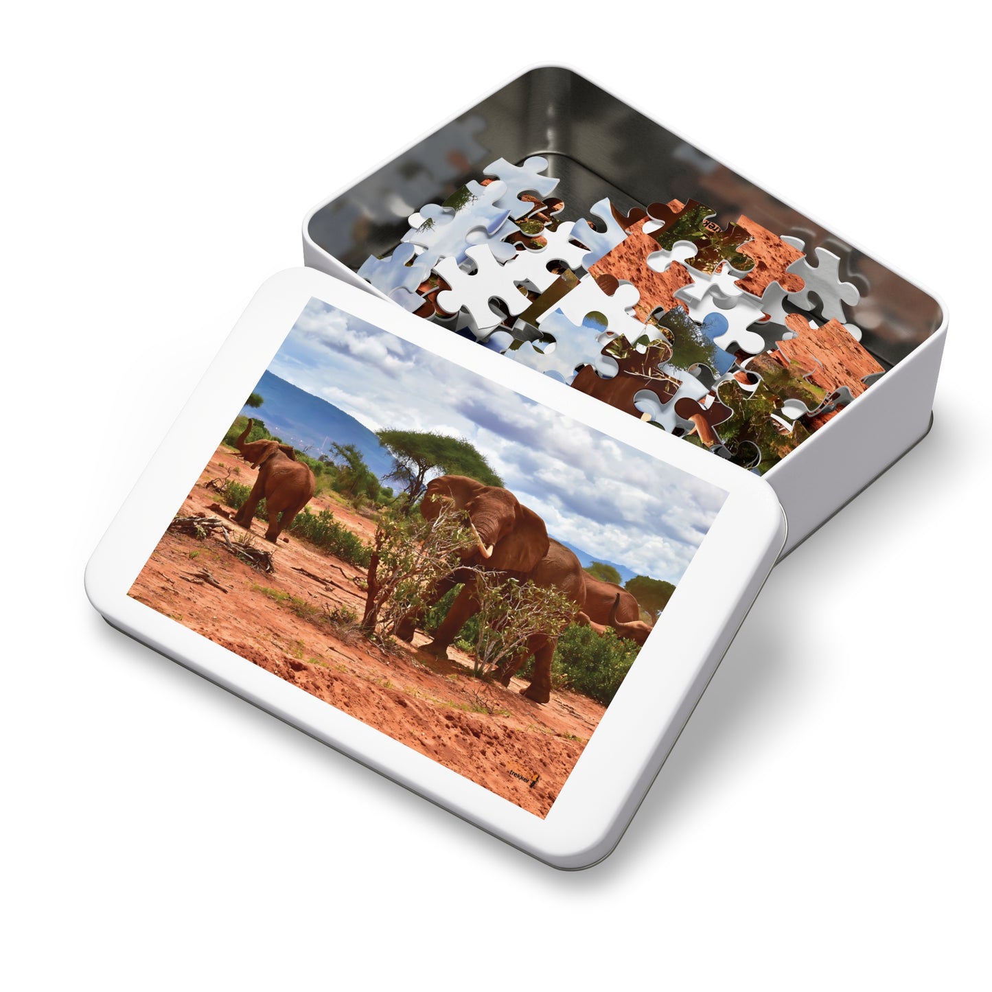 Jigsaw Puzzle & Tin: Original Photo, Tsavo East, Kenya (2023), Vibrant Glossy Puzzle, Nature Lover's Gift, 30 to 1,000 Pcs