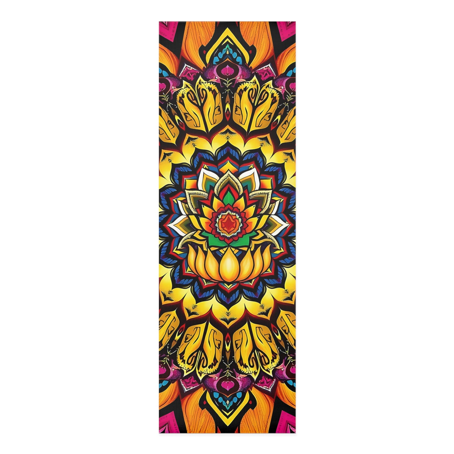 Mandala Yoga Mat: Colorful Non-Slip Exercise Mat | 24×72 in, Thick Foam, Lightweight & Cushioned for Yoga, Pilates, and Home Workouts