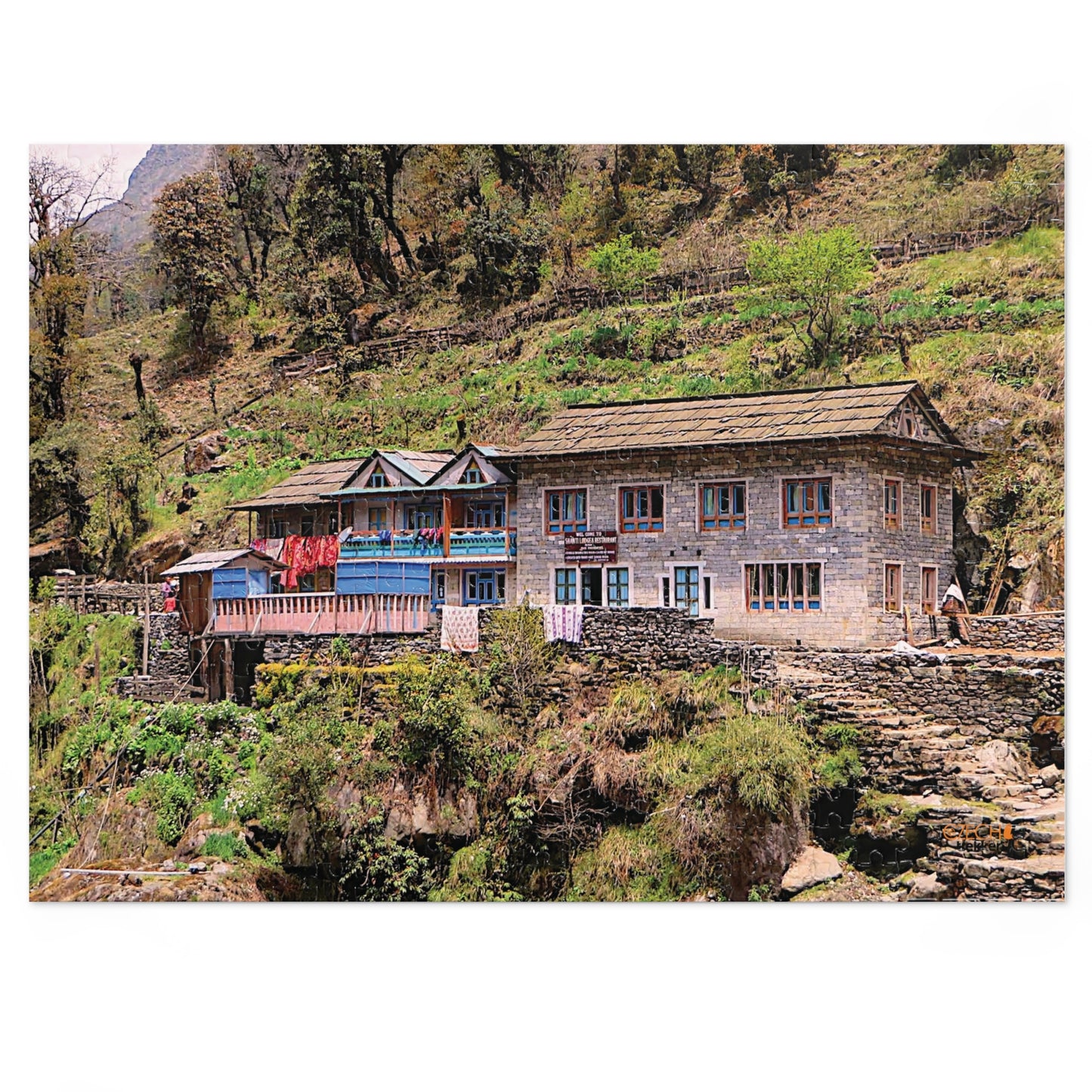 Jigsaw Puzzle & Tin: Original Photo, Solu Khumbu, Nepal (2015), Vibrant Glossy Puzzle, Nature Lover's Gift, 30 to 500 Pcs